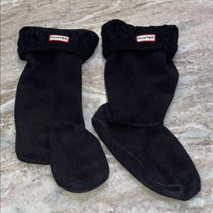 Pair of Hunter tall black boot socks